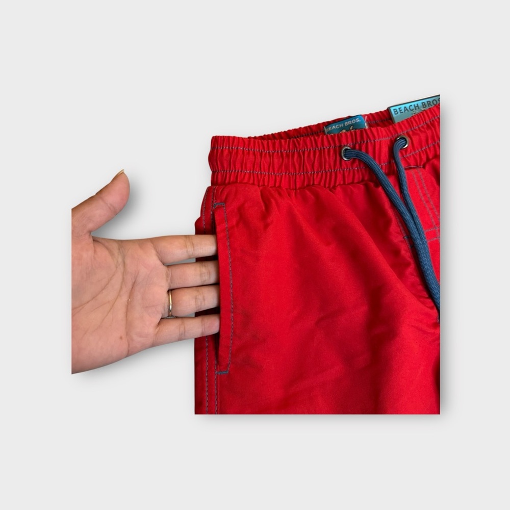 Beach Bros. Red Swim Trunks - Picture 2 of 5